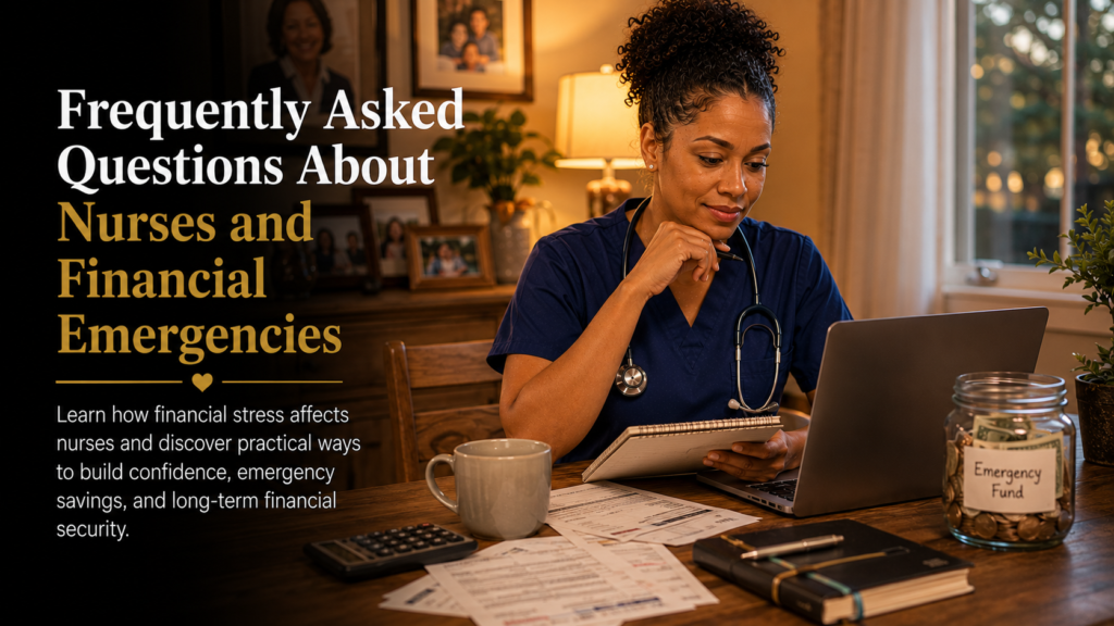 Nurses fear financial emergencies while learning budgeting strategies and building emergency savings for long-term financial stability