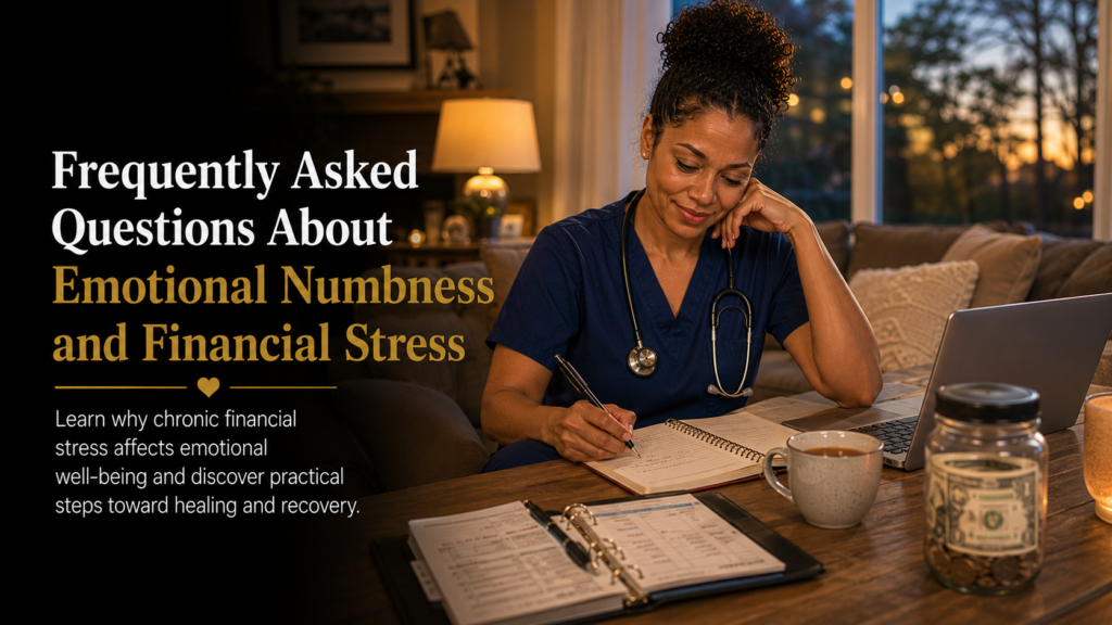 Some nurses feel emotionally numb from constant financial stress while learning healthy financial habits and rebuilding emotional well-being at home.