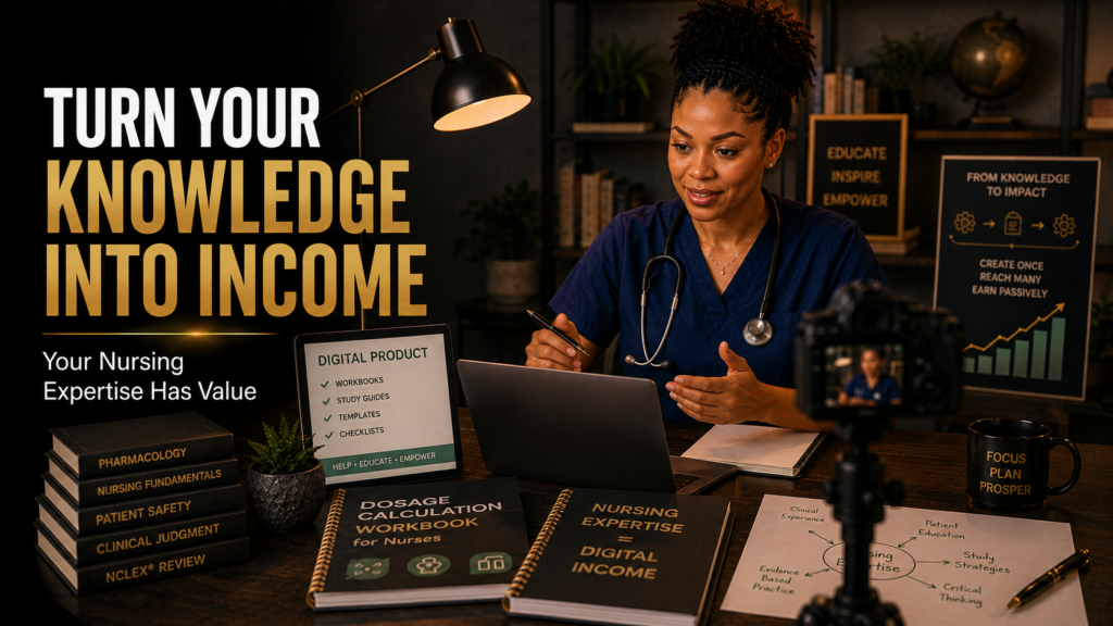 Nurse turning professional knowledge into a digital income stream