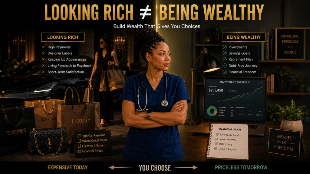 Nurse creating a personal wealth plan