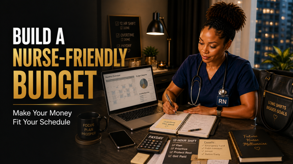 Nurse creating a budget around her work schedule